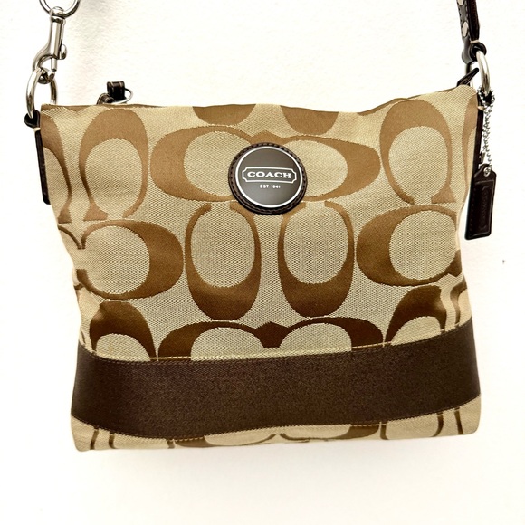 Coach Tan and Brown Crossbody Bag - Picture 4 of 8